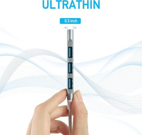 موزع USB بـ 4 منافذ USB Hub، موزع بيانات USB نحيف للغاية، وصلات محور USB صغيرة محمولة من سبائك الألومنيوم تنطبق على أجهزة الكمبيوتر المحمول، MacBook، Mac Mini/Pro، Surface، الكمبيوتر المحمول، PS4، محرك فلاش، محرك الأقراص الصلبة المحمول in Kuwait