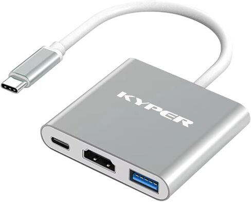 Kyper USKyper-994K (عبوة واحدة) محول USB C إلى HDMI، محول HDMI 4K إلى USB-C 100 وات PD & USB 3.0 محول AV رقمي متعدد المنافذ in Kuwait