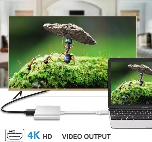 Kyper USKyper-994K (عبوة واحدة) محول USB C إلى HDMI، محول HDMI 4K إلى USB-C 100 وات PD & USB 3.0 محول AV رقمي متعدد المنافذ in Kuwait