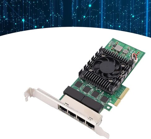بطاقة شبكة جيجابت إيثرنت، بطاقة PCI Express X4 NIC مع 4 منافذ RJ45 ومؤشرات LED، لأجهزة الكمبيوتر المكتبية والخوادم وأجهزة الكمبيوتر الصناعية in Kuwait