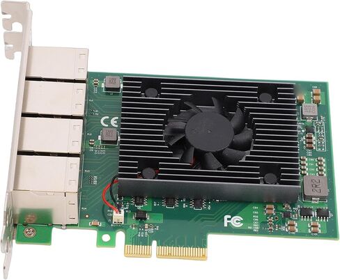بطاقة شبكة PCIe ذات 8 منافذ جيجابت إيثرنت، شريحة 1350AM4 مدعومة، مع مشتتات حرارية من الألومنيوم، لأجهزة ألعاب محطات العمل والخوادم in Kuwait