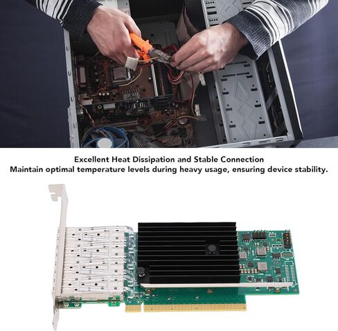 GOWENIC 25G Ethernet Network Card, Technology, Stable and Efficient Network Connection, with Low Profile Stand, for Wins 10 11 in Saudi Arabia