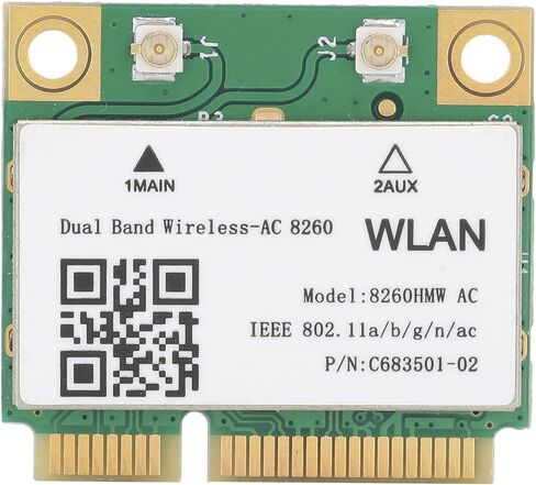 بطاقة شبكة WiFi بسرعة 867 ميجا بت في الثانية 802.11ac 4.2 Mini PCIE، هيكل مستقر، أداء ممتاز، عمر خدمة طويل، DualBand Mini PCI E، مدمج 4.2 in Kuwait