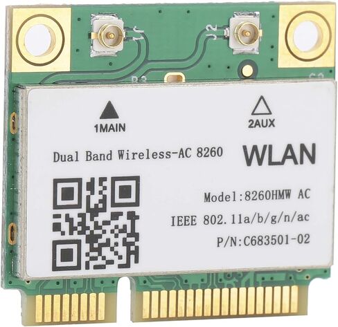بطاقة شبكة WiFi بسرعة 867 ميجا بت في الثانية 802.11ac 4.2 Mini PCIE، هيكل مستقر، أداء ممتاز، عمر خدمة طويل، DualBand Mini PCI E، مدمج 4.2 in Kuwait