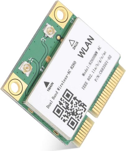 بطاقة شبكة WiFi بسرعة 867 ميجا بت في الثانية 802.11ac 4.2 Mini PCIE، هيكل مستقر، أداء ممتاز، عمر خدمة طويل، DualBand Mini PCI E، مدمج 4.2 in Kuwait