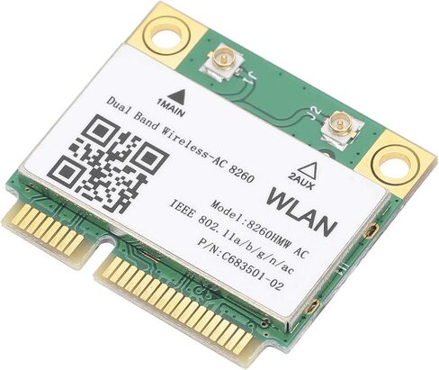 بطاقة شبكة WiFi بسرعة 867 ميجا بت في الثانية 802.11ac 4.2 Mini PCIE، هيكل مستقر، أداء ممتاز، عمر خدمة طويل، DualBand Mini PCI E، مدمج 4.2 in Kuwait