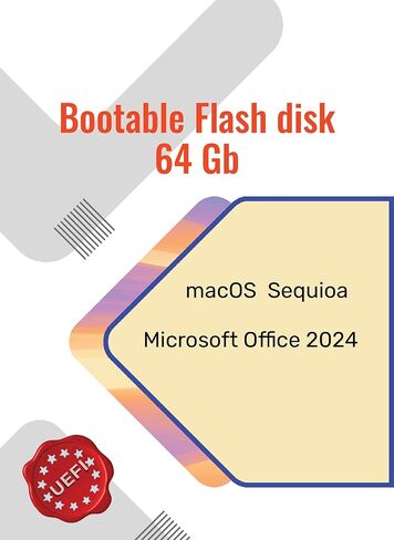 محرك أقراص فلاش قابل للتشغيل بسعة 64 جيجابايت، MacOs Sequoia، Office 2024 in Kuwait