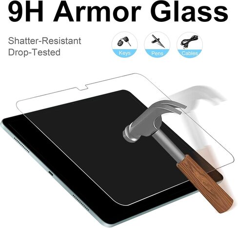 واقي شاشة Megoo مكون من قطعتين لجهاز iPad 11th A16 2025[11 بوصة]/10th 10.9 2022[10.9 بوصة]، زجاج مقسى 9H، وضوح عالي الدقة، صديق للحافظة، متوافق مع قلم Apple ومعرف الوجه in Saudi Arabia