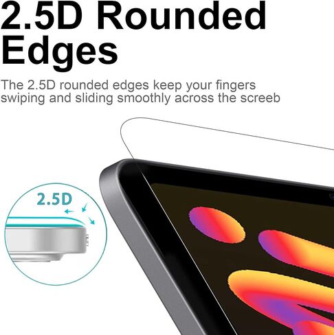 واقي شاشة Megoo مكون من قطعتين لجهاز iPad 11th A16 2025[11 بوصة]/10th 10.9 2022[10.9 بوصة]، زجاج مقسى 9H، وضوح عالي الدقة، صديق للحافظة، متوافق مع قلم Apple ومعرف الوجه in Saudi Arabia