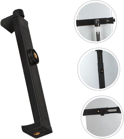 TEHAUX Tablet Holder Tripod Mount Adapter for Tablets Portable Clamp for Stable Viewing for Travel and Office Use Secure Design Prevents Accidental Slips in Saudi Arabia