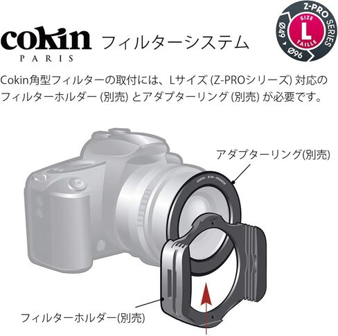 Cokin Square Graduated Neutral Density Grey G2 - ND8 3-Stops Soft (Z121S) for L (Z) Series Holder - 100mm X 150mm in Saudi Arabia