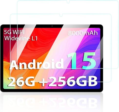 واقي شاشة لجهاز PYNAREL P60 Android 15 مقاس 10 بوصة، مضاد للخدش 9H حساس للمس، حواف مستديرة 2.5D خالية من الفقاعات، سهل التركيب، عبوتان. in Kuwait