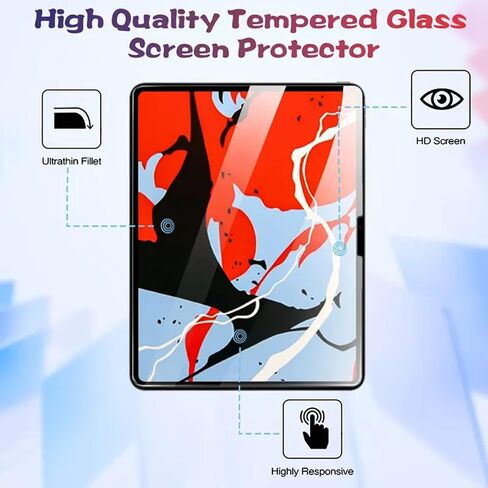 تصميم لجهاز Apple iPad MINI 4/5 (Not mini 1/2/3/6) واقي شاشة من الزجاج المقوى، مضاد للخدش، خالٍ من الفقاعات، عالي الوضوح (عبوة من قطعتين) in Saudi Arabia