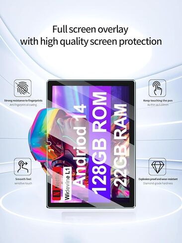 واقي شاشة لجهاز ZIOVO Z168 Android 14 Tablet 10.1 بوصة 2024 جديد، مضاد للخدش 9H صلابة اللمس حساس 2.5D حواف مستديرة خالية من الفقاعات، سهل التركيب، عبوتان. in Kuwait