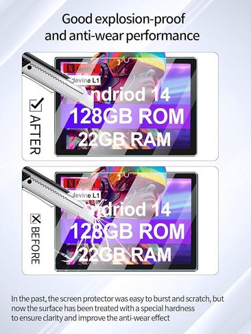 واقي شاشة لجهاز ZIOVO Z168 Android 14 Tablet 10.1 بوصة 2024 جديد، مضاد للخدش 9H صلابة اللمس حساس 2.5D حواف مستديرة خالية من الفقاعات، سهل التركيب، عبوتان. in Kuwait