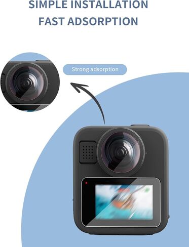 [عبوة من 3 قطع] لفيلم شاشة من الزجاج المقوى GoPro Max2 Canera وفيلم واقي عدسة TPU، واقي شاشة لـ GoPro Max 2، مضاد للخدش وحساس in Kuwait
