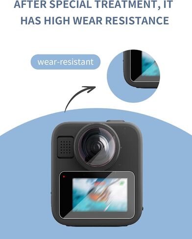 [عبوة من 3 قطع] لفيلم شاشة من الزجاج المقوى GoPro Max2 Canera وفيلم واقي عدسة TPU، واقي شاشة لـ GoPro Max 2، مضاد للخدش وحساس in Kuwait