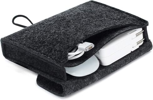 Portable Felt Storage Bag, Electronics Accessories Protective Case Pouch for Cellphone, Cables, Portable External Hard Drive (Iight Grey) in Saudi Arabia