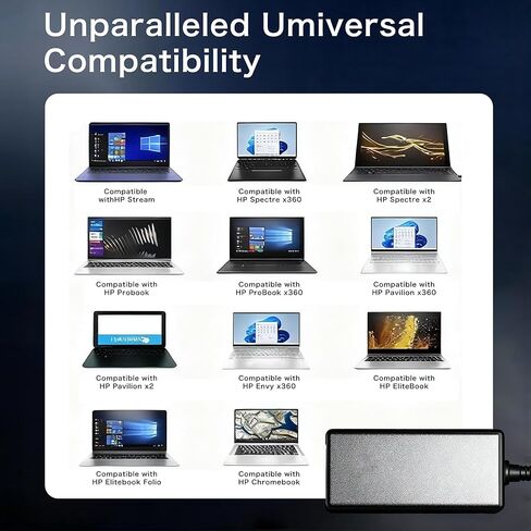 شاحن كمبيوتر QFA 65W 45W متوافق مع شاحن الكمبيوتر المحمول HP محول الطاقة الذكي ذو الطرف الأزرق in Kuwait