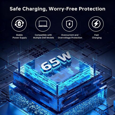 شاحن كمبيوتر QFA 65W 45W متوافق مع شاحن الكمبيوتر المحمول HP محول الطاقة الذكي ذو الطرف الأزرق in Kuwait