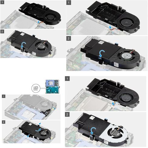 Deal4GO 5V 35W Heatsink مع مروحة التبريد W77JN JV47V بديل لـ Dell OptiPlex 7090 7080 5090 5080 3080 3090 Micro Desktop in Kuwait