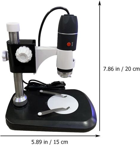 Kisangel Portable Electron Microscope with LED Light USB Magnifying Tool for Jewelry Currency Circuit Board Inspection Industrial Testing and Educational Use Black Design in Saudi Arabia