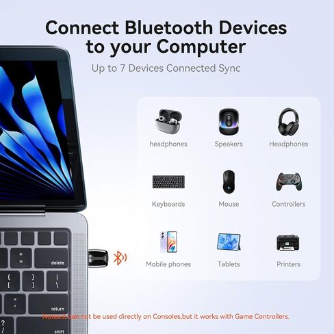 محول USB AX900 WiFi 6 مع محول Bluetooth5.4 WiFi للكمبيوتر المكتبي والكمبيوتر المحمول، بطاقة WiFi مزدوجة النطاق 2.4 جيجا/5 جيجا هرتز مع MU-MIMO وOFDMA، تدعم Windows 11/10/7 in Kuwait