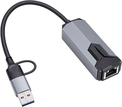 محول إيثرنت USB من النوع C إلى 2.5 جيجا، سرعة شبكة جيجابت 2500 ميجا بت في الثانية RJ45 مع اتصال مستقر واستهلاك منخفض للطاقة، لأجهزة الكمبيوتر المحمول USB C 10 11 OS X in Saudi Arabia