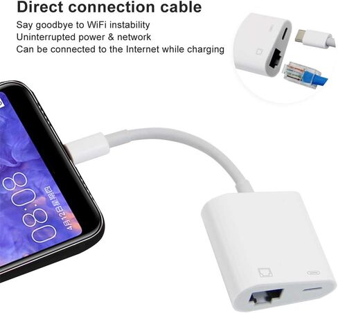Qiilu USB C to Ethernet Adapter for Card Converter - TypeC Wired Network Solution for and Performance in Saudi Arabia