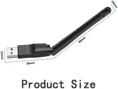محول USB واي فاي بسرعة 150 ميجابت في الثانية، محول بطاقة الشبكة اللاسلكية MT7601 لسطح المكتب والكمبيوتر المحمول ويندوز، نظام تشغيل ماك، لينكس، لجهاز فك التشفير G Media V7 S5X V7 PRO in Kuwait