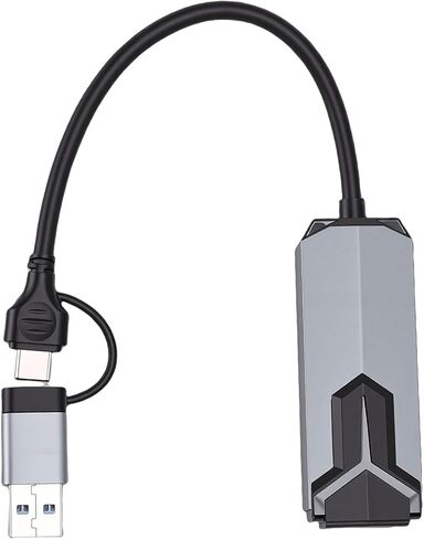 USB Type C to 2.5G Ethernet Adapter, 2500Mbps RJ45 Gigabit Network Speed with Stable Connection and Low Heat Generation, for Laptop 10 11 OS X in Saudi Arabia
