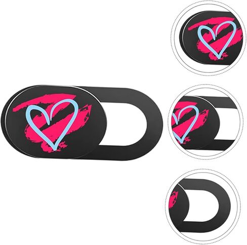 jojofuny 3PCS الكرتون نمط القلب الكمبيوتر المحمول اللوحي غطاء الخصوصية كاميرا ويب لاصقة لتعزيز الأمن تصميم لطيف للبنين والبنات والمراهقين in Kuwait