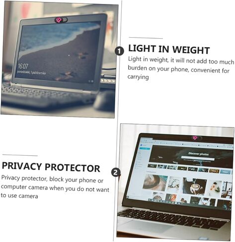 jojofuny 3PCS الكرتون نمط القلب الكمبيوتر المحمول اللوحي غطاء الخصوصية كاميرا ويب لاصقة لتعزيز الأمن تصميم لطيف للبنين والبنات والمراهقين in Kuwait