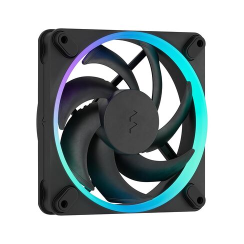 Fractal Design Momentum 12 RGB-Silent PC Case Fan-120 mm-ARGB Gen2-16 LEDs-شفرات LCP بوليمر كريستال سائل-FDB سائل ديناميكي أداء تبريد-تدفق هواء قوي-تشغيل هادئ-أسود-3 عبوات in Kuwait