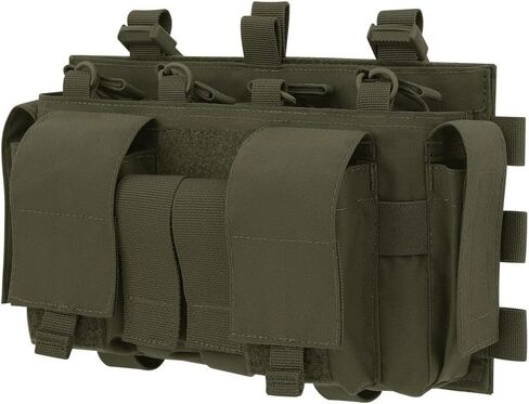 KRYDEX Quad 5.56 Mag Pouch Placard 556 & 9mm Mag Pouch راديو وGP للحامل وجهاز الصدر in Kuwait