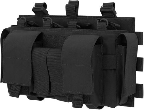 KRYDEX Quad 5.56 Mag Pouch Placard 556 & 9mm Mag Pouch راديو وGP للحامل وجهاز الصدر in Saudi Arabia