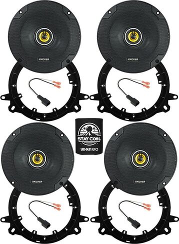 مكبرات صوت KICKER مقاس 6.5 بوصة لمجموعة ترقية Toyota Corolla 2020-2024 - زوج من سلسلة CS مع محولات وحزام، مكبر صوت محوري 6 1/2 أمامي وخلفي للسيارة CSC654، 46CSC654 in Saudi Arabia