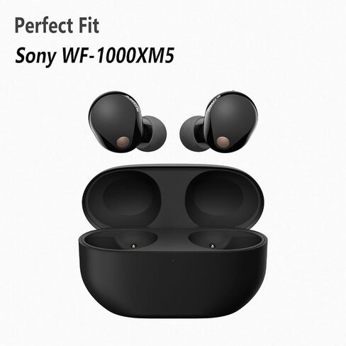 أطراف أذن من السيليكون من Geiomoo لجهاز Sony WF-1000XM5، وسائد أذن بديلة (أسود، L/M/S) in Saudi Arabia