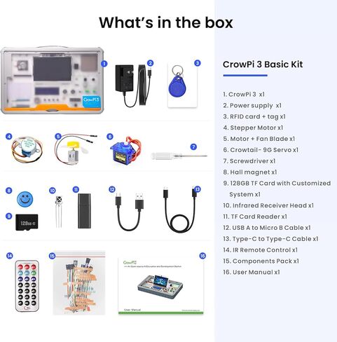 مجموعة محطة التعلم والتطوير الكل في واحد CrowPi 3 Al (المجموعة الأساسية) in Kuwait