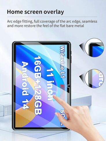 واقي شاشة لجهاز Aheadthink AHP12 اللوحي مقاس 11 بوصة Android 14 Tablet، UYRUREL مضاد للخدش 9H صلابة اللمس الحساسة 2.5D حواف مستديرة خالية من الفقاعات سهلة التركيب، عبوتان. in Kuwait
