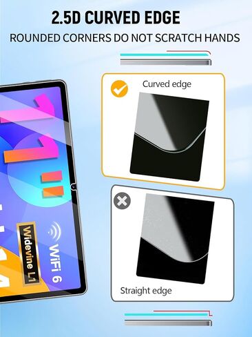 واقي شاشة لجهاز JUNYANG Q16W Android اللوحي مقاس 11 بوصة، طبقة زجاجية مقواة مضادة للخدش 9H سهلة التركيب، بدون فقاعات، عبوتان in Kuwait