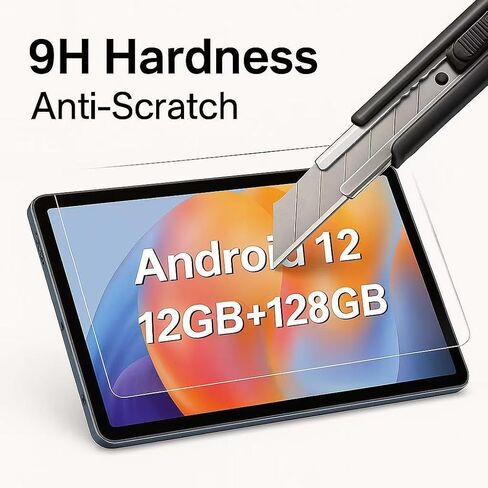 عبوتان لجهاز Urao C107 Android 14 Tablet 10.1 بوصة، واقي شاشة من الزجاج المقوى المقاوم للخدش 9H خالٍ من الفقاعات لجهاز ZOFYWNAS 10 بوصة/Higrace c107/Freeski 10.1 بوصة للكمبيوتر اللوحي in Kuwait