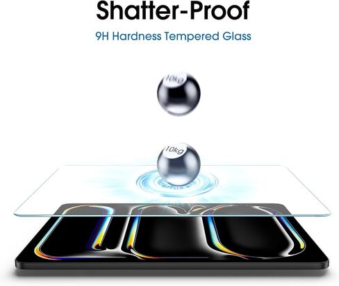 amFilm Screen Protector for iPad Pro 11" 2025 M5 2024 M4 OLED Model Tempered Glass [Face ID & Apple Pencil Pro & Case Compatible] [ Anti-Scratch] [99.99% HD Clear] in Saudi Arabia