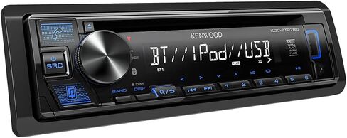 كينوود KDC-BT278U ستيريو سيارة سي دي مع بلوتوث، DIN فردي، تحكم في التطبيقات وراديو AM/FM، منفذ USB، مدخل AUX in Saudi Arabia