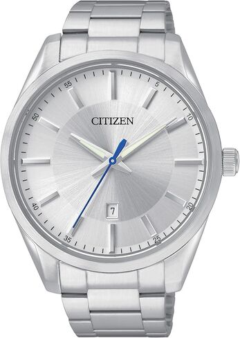 Citizen Quartz Mens Watch, Stainless Steel with Leather strap, Casual, Brown (Model: BI1033-04E) in Saudi Arabia
