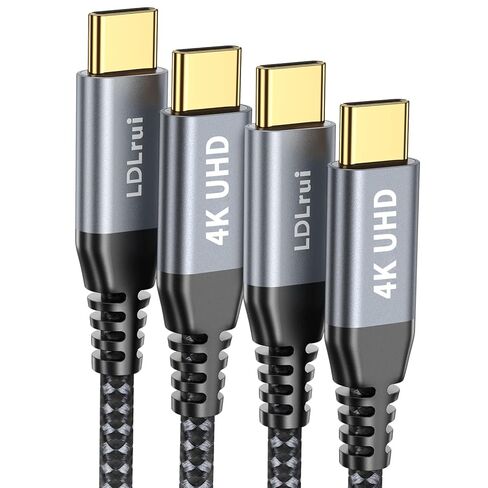 LDLrui USB C to USB C Cable 3ft 2-Pack, USB C 3.2 Gen 2 10Gbps Data Transfer, 4K@60Hz Video Output, 100W PD Fast Charging for iPhone 17/16/15, MacBook, Dell/LG Portable Monitor in Saudi Arabia