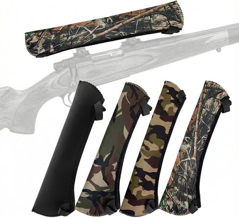 10.5-12.5 Inch Universal Neoprene Scope Cover - Waterproof Protective Riflescope Cover, 4 Camo/Black Colors for Outdoor Hunting & Gun Safe Storage in Saudi Arabia