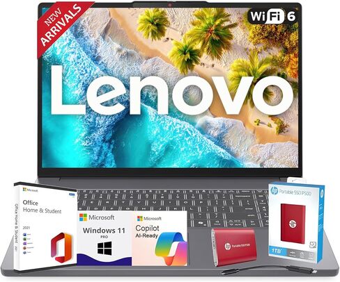 كمبيوتر محمول للأعمال مقاس 15 بوصة مصمم حديثًا من Lenovo (إصدار 2025/2026) مع Microsoft Office، وIntel Core i7-13620H، وذاكرة وصول عشوائي سعتها 40 جيجابايت، و1 تيرابايت SSD (محرك أقراص SSD خارجي 1 تيرابايت)، وتصميم فائق الهدوء، وواي فاي 6، ونظام التشغيل W in Kuwait