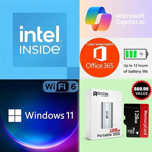 كمبيوتر محمول HP 14 بوصة عالي الدقة وخفيف الوزن، معالج Intel N150، ذاكرة الوصول العشوائي 4 جيجابايت، تخزين 256 جيجابايت (128 جيجابايت UFC + 128 جيجابايت MicroSD)، Office 365، Copilot AI، WiFi 6، BT 5.4، HDMI، Win11 S، Honey Lavender (متجدد) in Kuwait