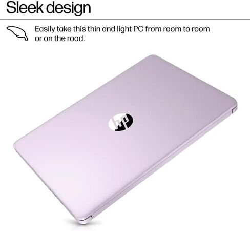 كمبيوتر محمول HP 14 بوصة عالي الدقة وخفيف الوزن، معالج Intel N150، ذاكرة الوصول العشوائي 4 جيجابايت، تخزين 256 جيجابايت (128 جيجابايت UFC + 128 جيجابايت MicroSD)، Office 365، Copilot AI، WiFi 6، BT 5.4، HDMI، Win11 S، Honey Lavender (متجدد) in Kuwait